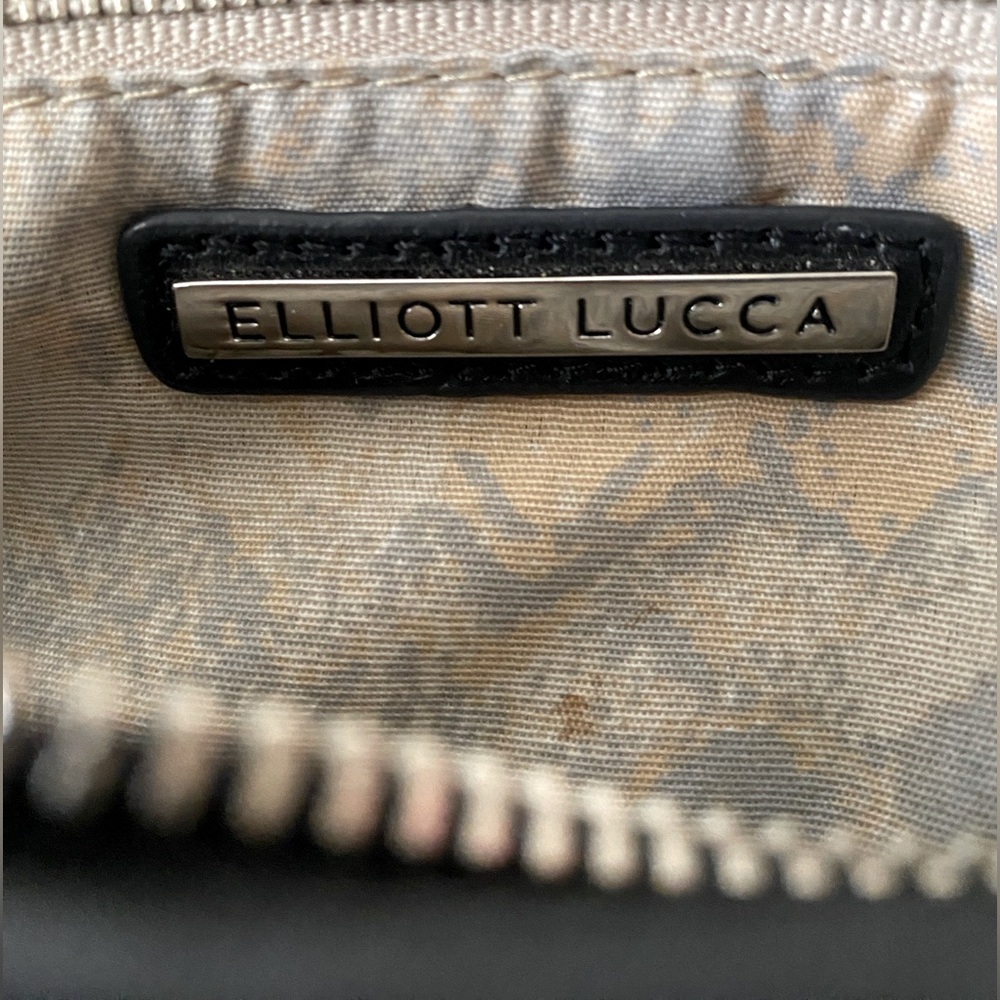 ELLIOTT LUCCA Black Pebbled Woven Leather Shoulder‎ Bag - Picture 4 of 12